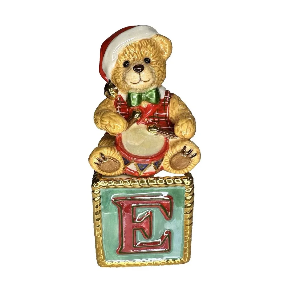 Christopher Radko Noel Bear‎ Salt & Pepper Shaker 🎄 Retired – Pre‑Owned Good